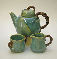 Blue Green Teapot Set